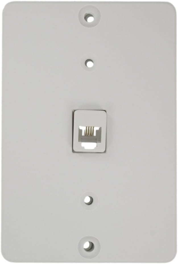 Modular Jack Phone 110 6P4C WH, 40253W Leviton