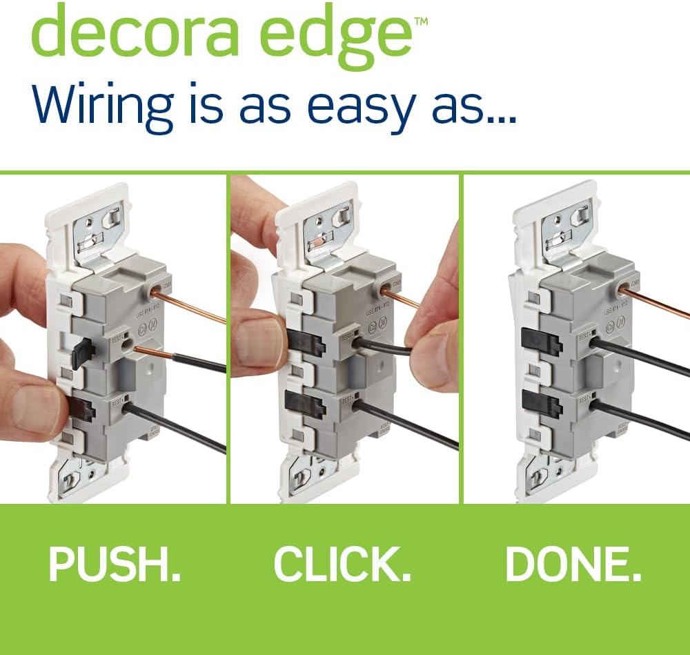 Leviton E5603-SW Decora Edge 15 Amp 3-Way Rocker Switch, White