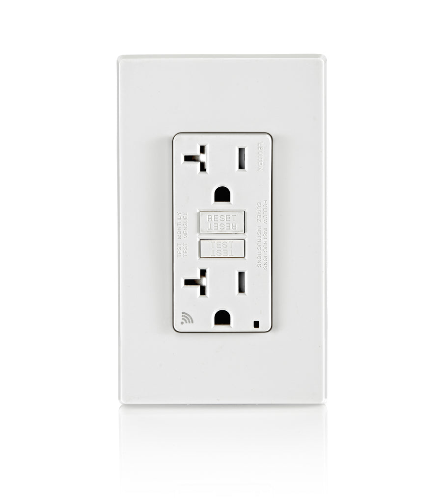 20 Amp SmartlockPro® Wi-Fi Certified Smart GFCI Receptacle/Outlet, Whi –  Leviton