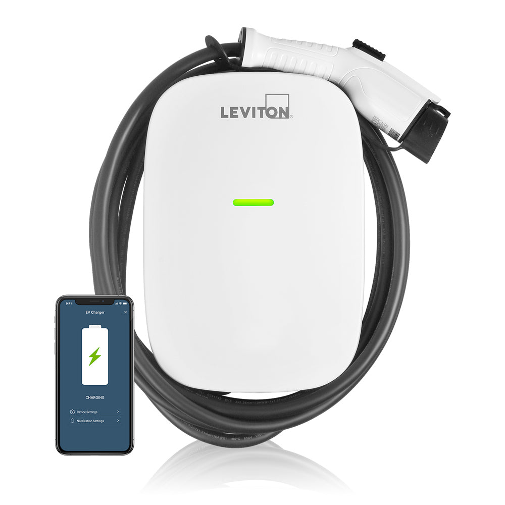 Leviton Level 2 Smart Electric Vehicle (EV) Charger with Wi-Fi, 48 Amp