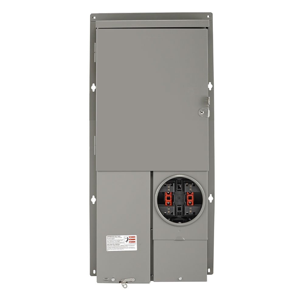 12 Space Outdoor Meter Main Combo with 150A Main Circuit Breaker, Semi-Flush, LG120-BED