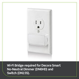 No-Neutral Decora Smart Switch, Requires MLWSB Wi-Fi Bridge, DN15S-1RW, White