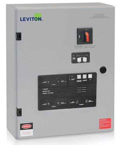 277/480VAC 3-Phase WYE, 7-Mode, Type 2 Panel Mounted Surge Protective Device with Integral Disconnect Switch, Includes Surge Counter, 52277-7CS - Leviton