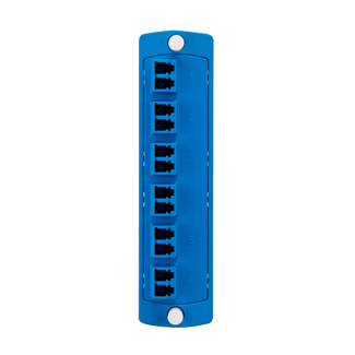 SDX Precision Molded Plate (BLUE), Single-mode OS1/2, Duplex LC, 12 fibers, Zirconia Ceramic Sleeve, 5F100-2LL