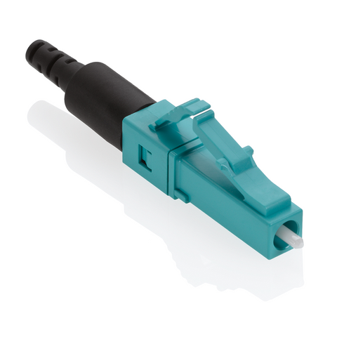 FastCAM Pre-polished Connector, LC (aqua), 50/125μm L.O. Multimode, 49991-LLC