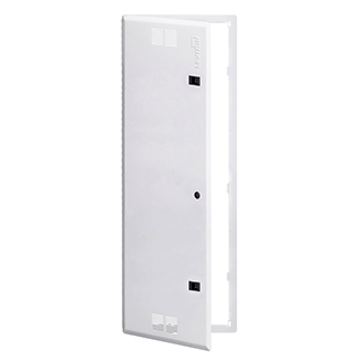 42" Structured Media Premium Vented Hinged Door, Metal, White, 47605-42S