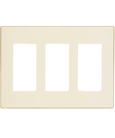 Leviton 80711-W - Placa de pared para interruptor de palanca de 3  segmentos, color blanco, paquete de 1