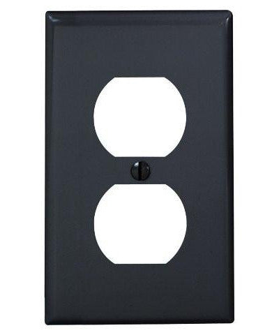 1-Gang Duplex Device Receptacle Wall Plate, Standard Size, Thermoplastic Nylon, Device Mount, 80703 - Leviton - 2