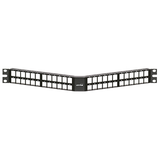 QuickPort Angled High-Density Patch Panel, 48-Port, 1RU, 49256-D48