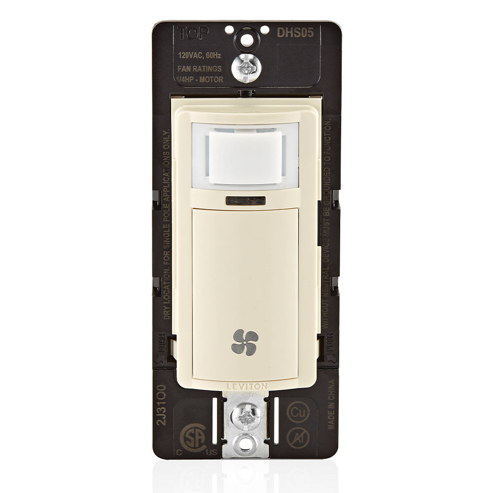 Decora In-Wall Humidity and Fan Control Switch, 1/4 HP, Residential Grade, Single Pole, DHS05