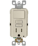 Self-Test SmartockPro Slim GFCI Combination Switch Tamper-Resistant Receptacle with LED Indicator, 15-Amp, GFSW1 - Leviton - 3