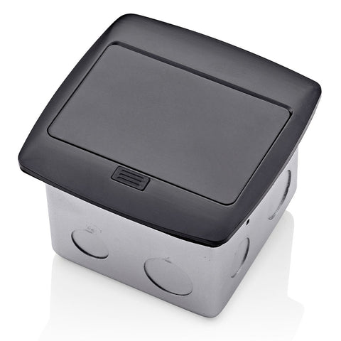Pop-Up Floor Box with 20 Amp, Tamper-Resistant Self-Test GFCI Outlet, PFGF2-MB