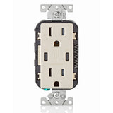 30W (6A) USB Dual Type-C with Power Delivery (PD) In-Wall Charger with 15 Amp, 125 Volt Tamper-Resistant Outlet, T5635