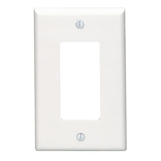 1-Gang Decora/GFCI Device Decora Wallplate/Faceplate, Midway Size, Thermoset, Device Mount, 80601