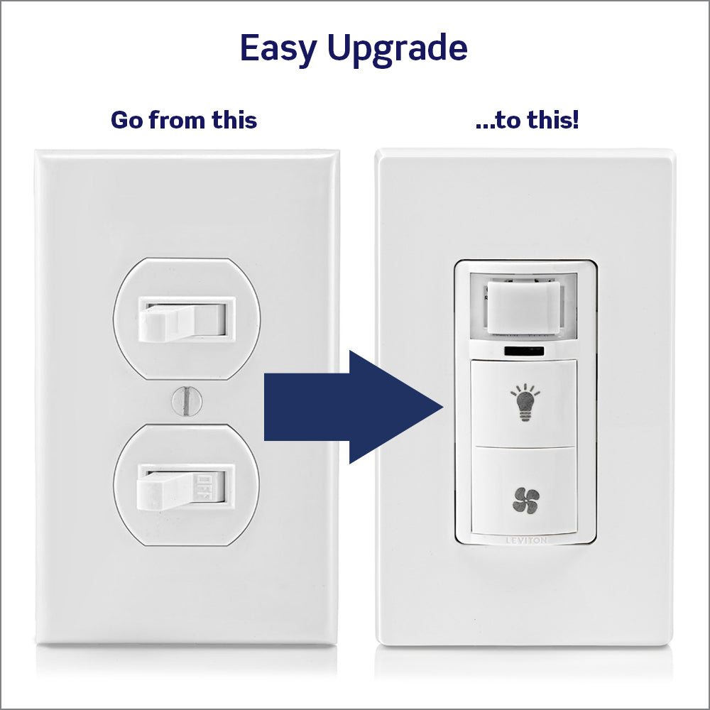 Decora InWall Combination Humidity Sensor and Fan Control with Light