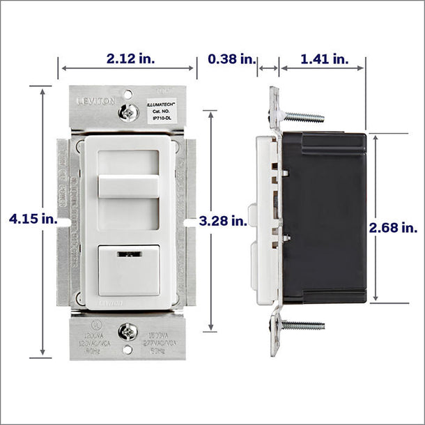 Leviton IllumaTech Dimmer Switch for 0-10V LED, Mark 7 Florescent Ball