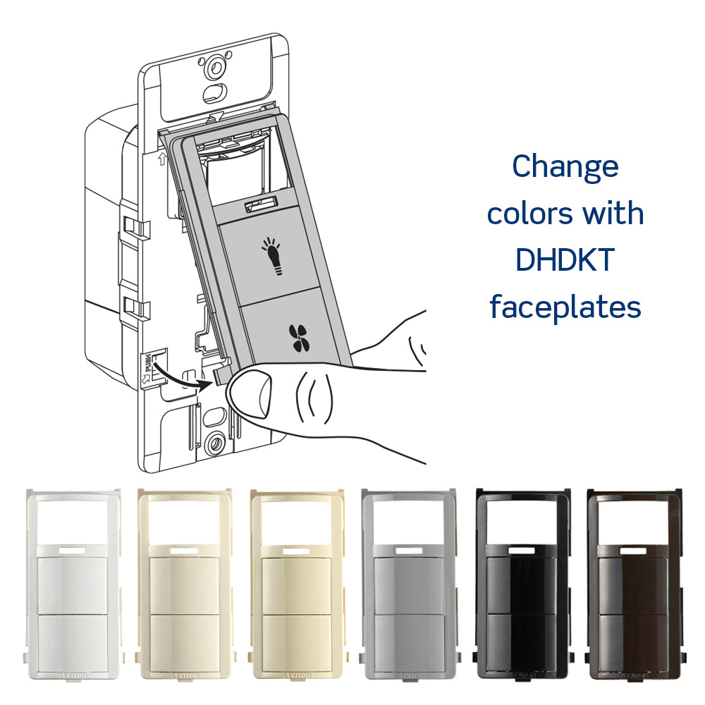 Decora InWall Combination Humidity Sensor and Fan Control with Light