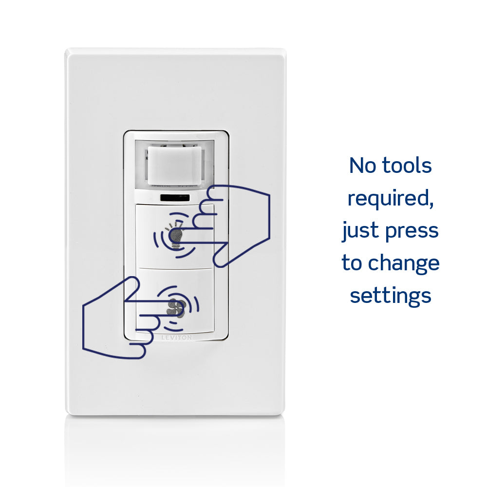 Decora In-Wall Combination Humidity Sensor and Fan Control with Light ...