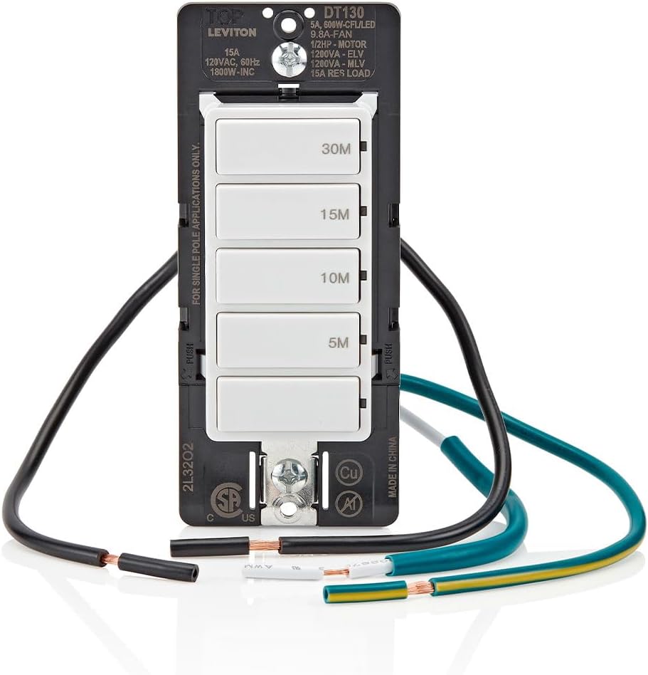 Countdown Timer Switch for bathroom household lights, 5101530 min