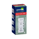 Leviton E5325-SW Decora Edge 15 Amp Tamper-Resistant Duplex Outlet, White