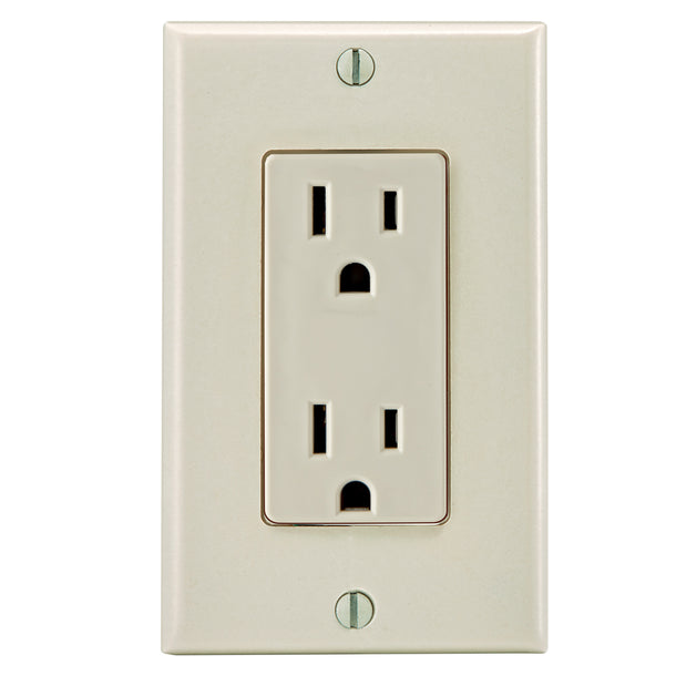Leviton 5671-2W 15 Amp 277VAC Decora Rocker Switch – Residential Grade, Quiet Operation, With White Wallplate
