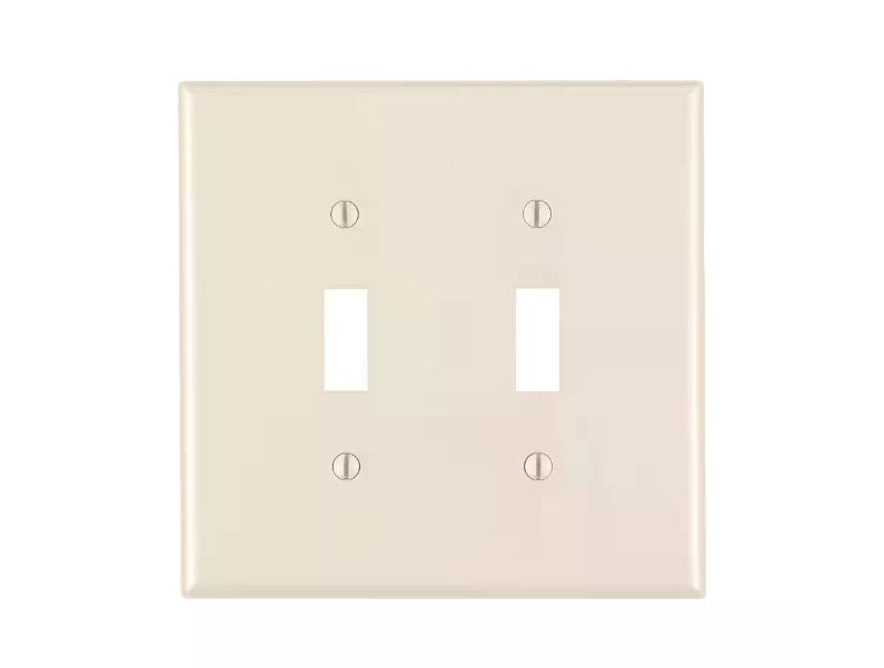 2-Gang Toggle Wallplate, Oversized, Light Almond, 78109