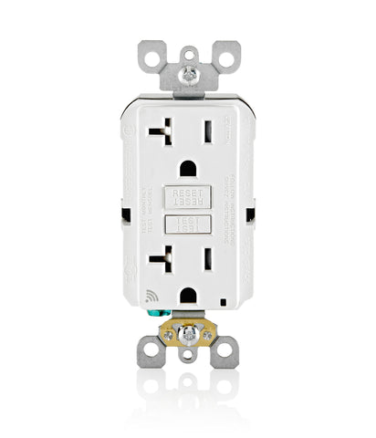 20 Amp SmartlockPro® Wi-Fi Certified Smart GFCI Receptacle/Outlet, White, D2GF2-KW