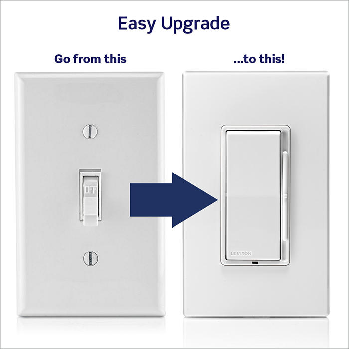 Decora Slide Dimmer Switch Antimicrobial Treated for Dimmable LED, Halogen and Incandescent Bulbs, White, DSL06-2AW