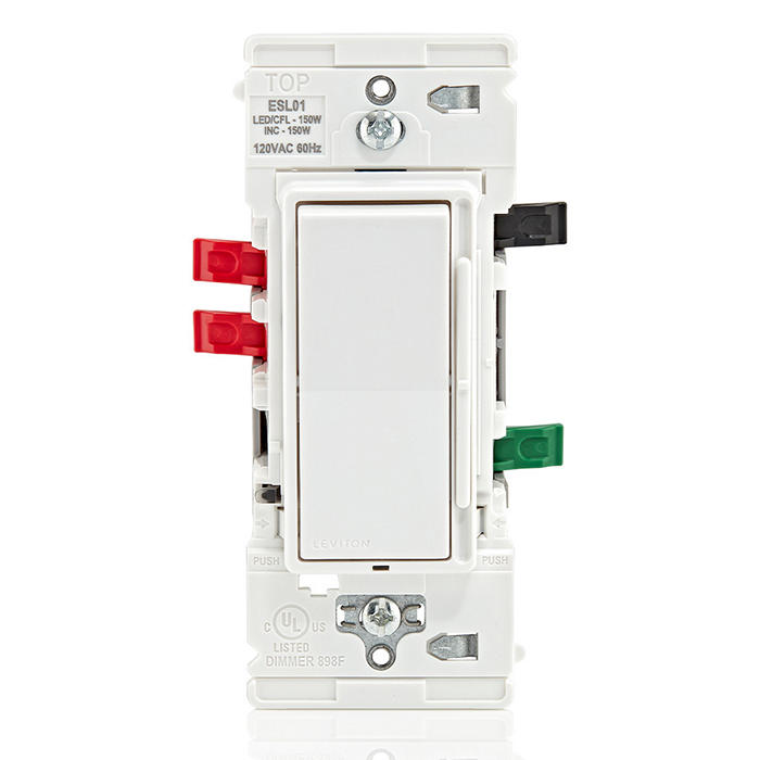 Decora Lever Edge Rocker Slide Dimmer Switch, ESL01-1LW