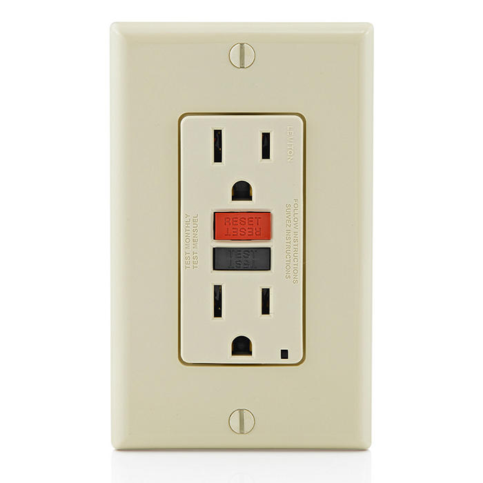 15 Amp 125-Volt Duplex Self-Test Slim GFCI Outlet, Ivory, 4-Pack, GFNT1-R4I