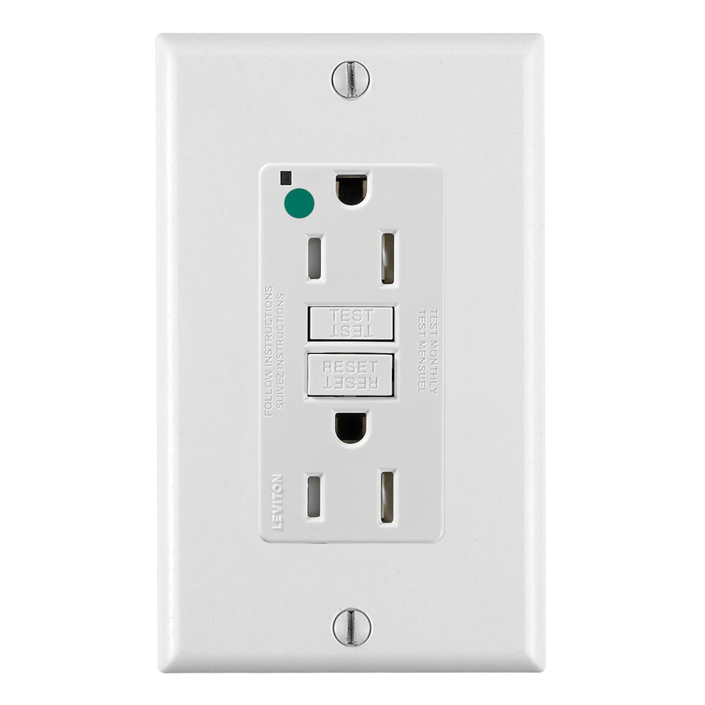 15-Amp, 125-Volt, Extra-Heavy Duty, Hospital Grade, Tamper-Resistant Duplex  Self-Test GFCI Receptacle, GFTR1-HG