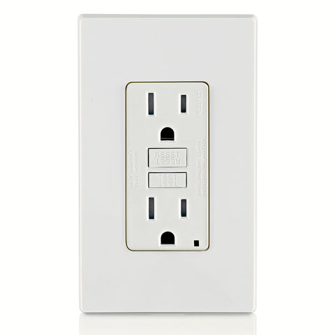 Leviton GFWT1-762 Weather/Tamper-Resistant SmartlockPro GFCI Receptacle/ Outlet with Wall Plate, White