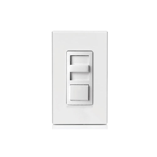 IllumaTech 600VA (277V) Fluorescent Dimmer Switch for Mark 10 Powerline Ballast, Single Pole or 3-Way, White, Ivory and Light Almond Faceplates Included, IPX06-70Z