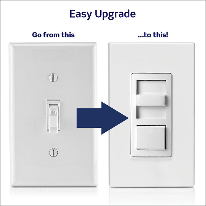 IllumaTech Dimmer Switch for Dimmable LED, Halogen and Incandescent Bulbs, IPL06-10Z