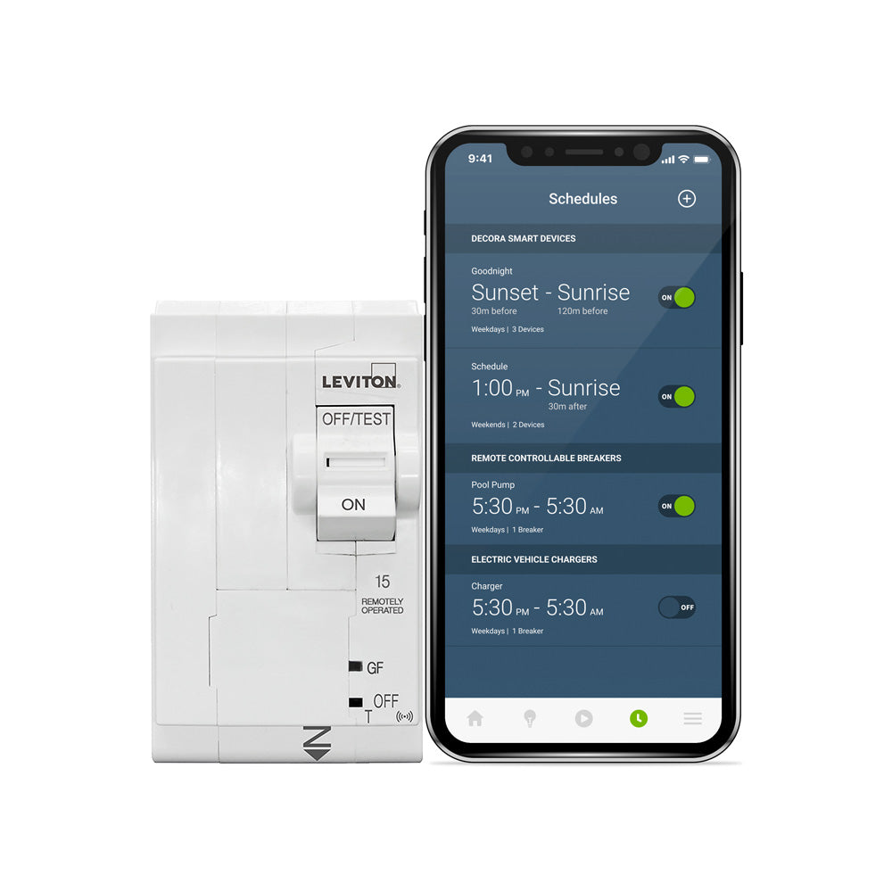 2nd Gen Smart Circuit Breaker with Remote Control, GFCI, 2-Pole 15 Amp, 120/240-Volt and 120/208-Volt, 10kA Interrupt Rating LB215-GST