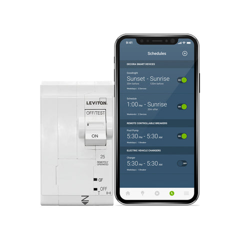 2nd Gen Smart Circuit Breaker with Remote Control, GFPE, 2-Pole 25 Amp ...