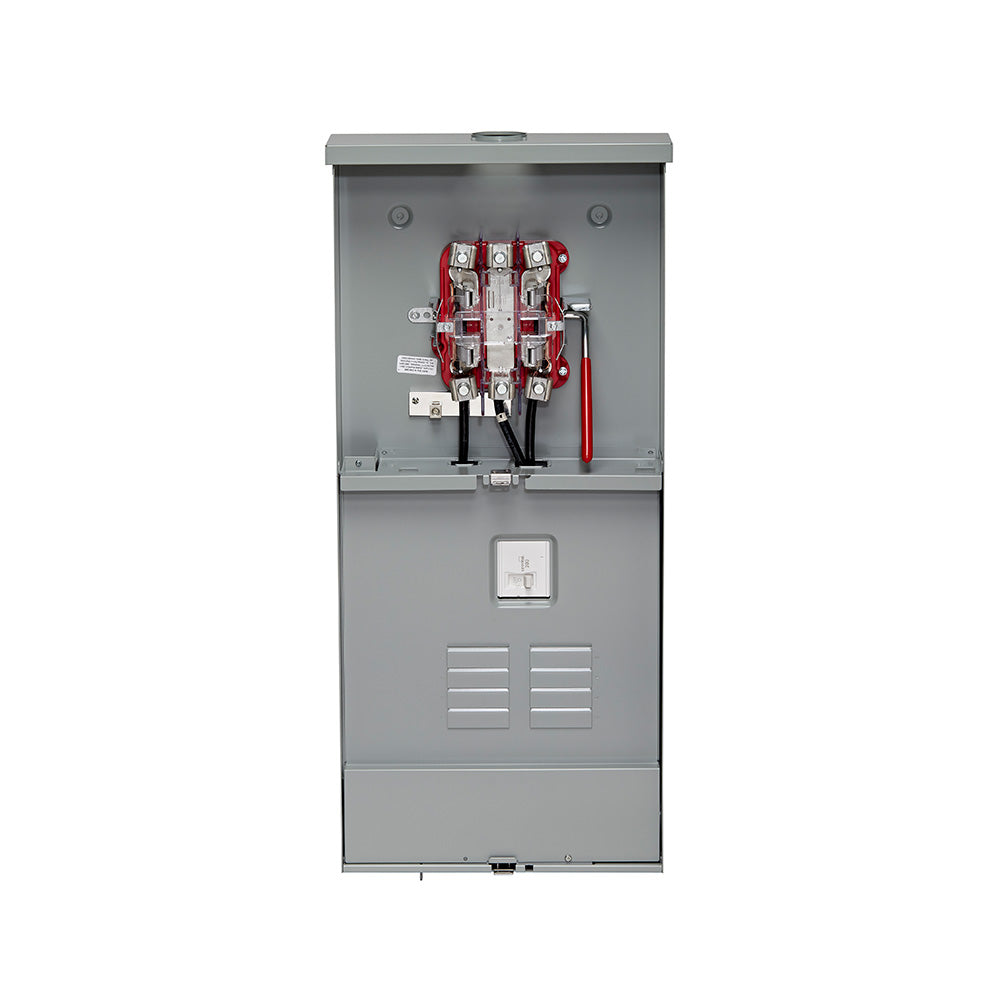 Outdoor Meter Stack 200A Outdoor Meter Main Combo, 8 Spaces, Ringless with Lever Bypass, L ...