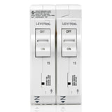LSPD1-T Surge Protective Device with Two 15A 1-Pole Plug-On Standard Branch Circuit Breakers, Thermal Magnetic, 120/240 VAC, White, LSPD1-T