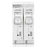 Surge Protective Device with Two 20A 1-Pole Plug-On Standard Branch Circuit Breakers, Thermal Magnetic, 120/240 VAC, White, LSPD2-T