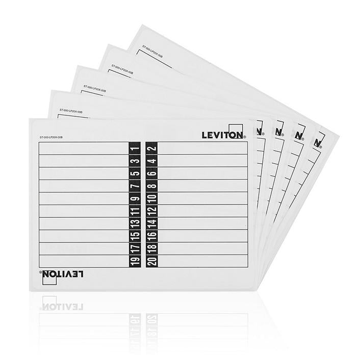 20 Space Load Center Circuit Identification Sticker Pack for Standard ...