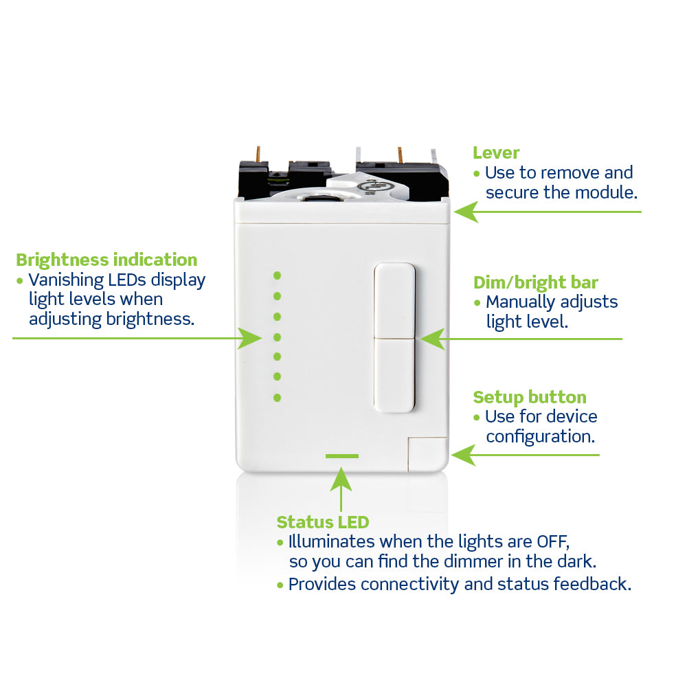 Decora Evolve™ Smart Dimmer Module, VM2D3-1W