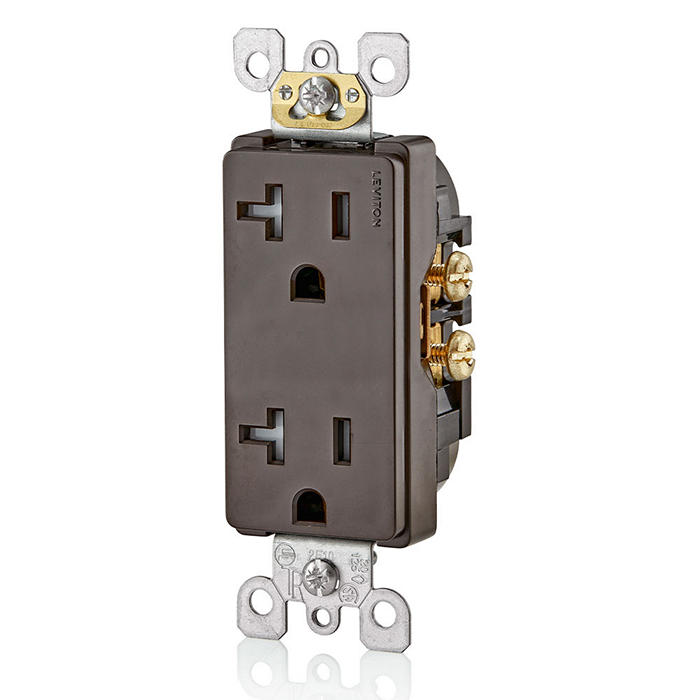 20 Amp Decora Tamper-Resistant Duplex Outlet/Receptacle, Grounding, T5 ...