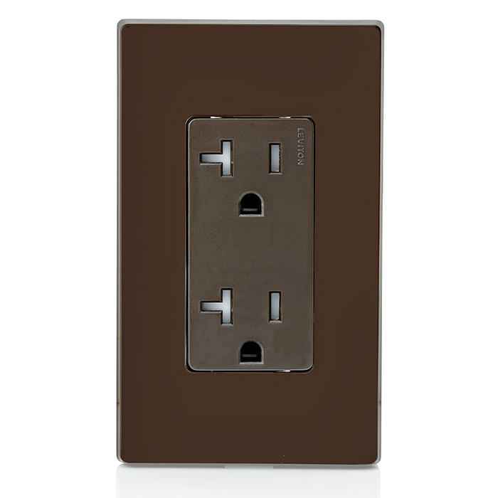 20 Amp Decora Tamper-Resistant Duplex Outlet/Receptacle, Grounding, T5 ...