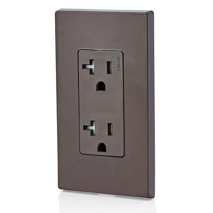 20 Amp Decora Tamper-Resistant Duplex Outlet/Receptacle, Grounding, T5 ...
