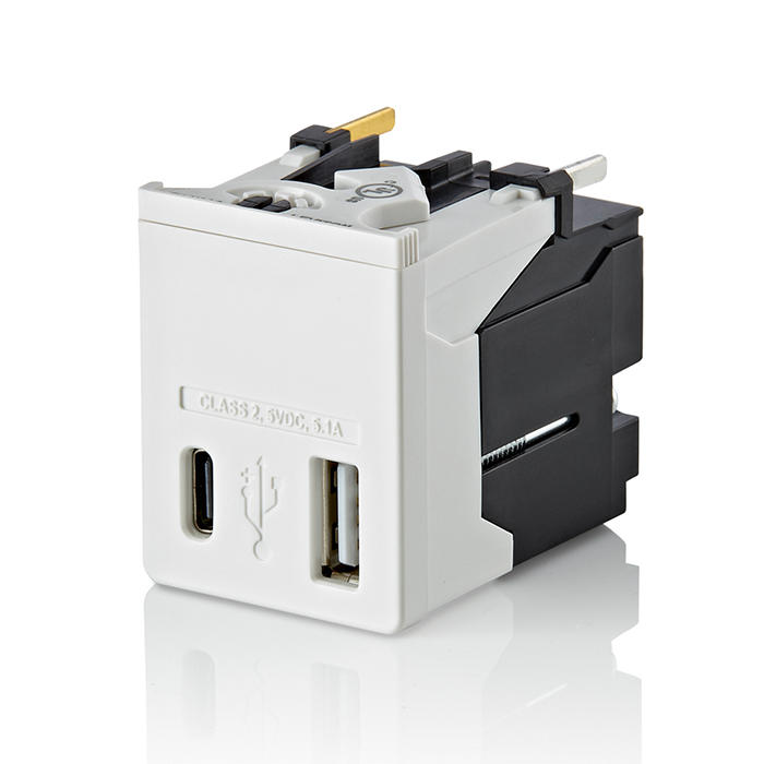 Decora Evolve™ USB-A + USB-C® Module, VMAC2-1W