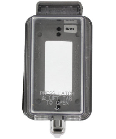 1-Gang Raintight While in Use Standard Cover, Extra Deep, for Decora or GFCI devices, Vertical Mount, 5977-DCL - Leviton