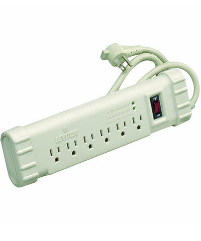 Office Grade Surge Strip, 6 Outlets, 6-Foot Cord, For General Home and Office Use, S1000-PS - Leviton