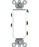 15 Amp 120/277 Volt, Decora Rocker Double-Pole AC Quiet Switch, Residential Grade, Grounding, Quickwire Push-In & Side Wired, Light Almond/Ivory/White/Black, 5602-2 - Leviton - 3
