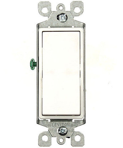 Leviton 15 Amp Single-Pole Toggle Light Switch, White R52-01451