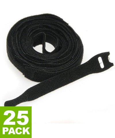 Recloseable Velcro Tie Wraps, 8 inch, 25-Pack, 43108 – Leviton